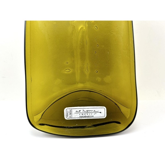 Recycled Green Glass Wine‎ Bottle Relish Serving Tray Melted Charcuterie Cheese - Picture 3 of 6